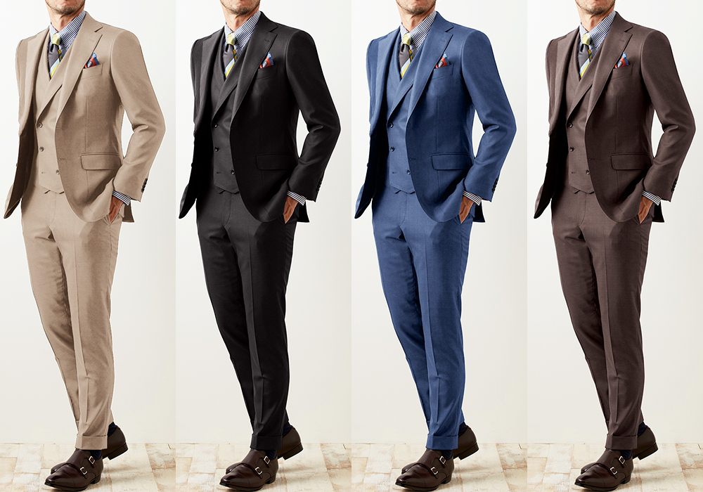 スーツ生地を既存のスーツ写真に合成